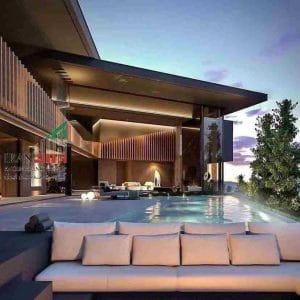 محوطه ویلای لاکچری